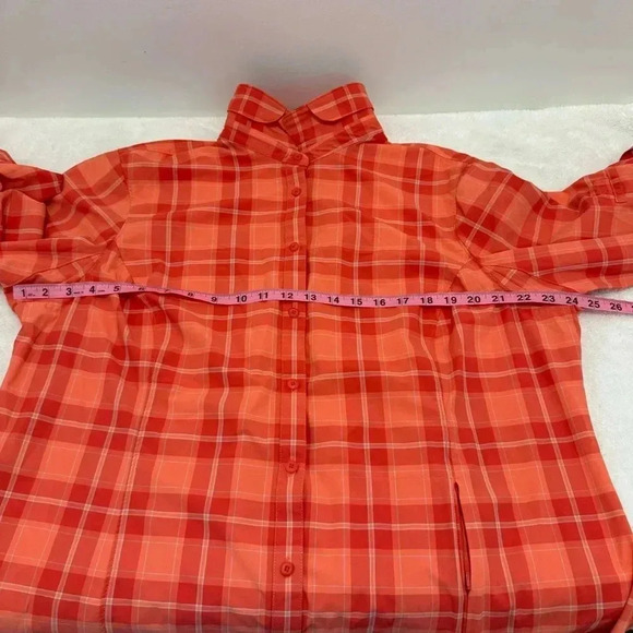 Duluth Trading Nylon Button Down Hiking Shirt Vented Long Sleeve Womens 2XL - Picture 8 of 9